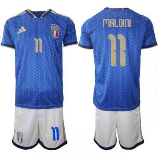 Italy 2026 FIFA World Cup Soccer Jersey Blue #11 MALDINI